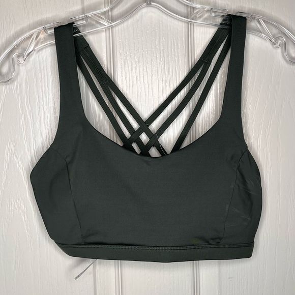 CRZ YOGA Other - CRZ YOGA Strappy Yoga Bra Dark Forest Green Sz M NWT